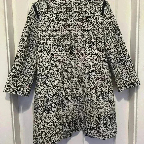NWT Talbots jacquard open coat structured classic mid-length  Size 12P - Picture 4 of 5